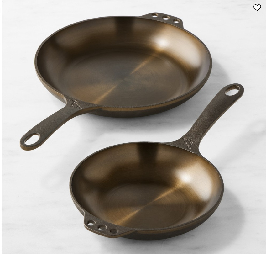 Smithey Seasoned Cast Iron Chef Skillet Set of 2 Heavy Duty Cooking Frying Pans Smithey Seasoned Cast Iron Chef Skillet Set of 2 Heavy Duty Cooking Frying Pans