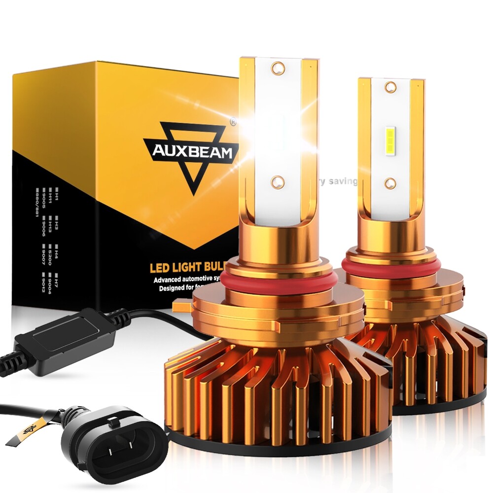 AUXBEAM F2 Series 9005 HB3 LED Bulb Headlight High Beam Super Bright White 6500K