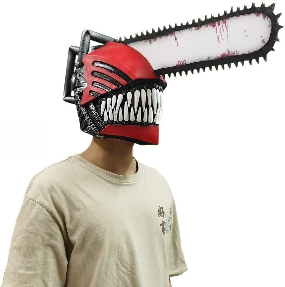 2026 Halloween SSF Chainsaw Man Cosplay Mask Costume Props Latex Party Mask
