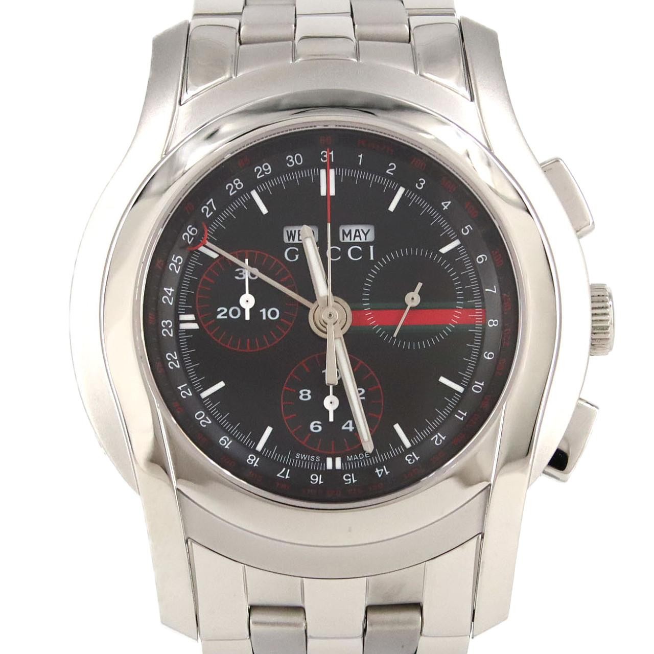 Authentic [Unserviced - Value Price] Gucci 5500CHRONO/YA055206 Stainless Ste...