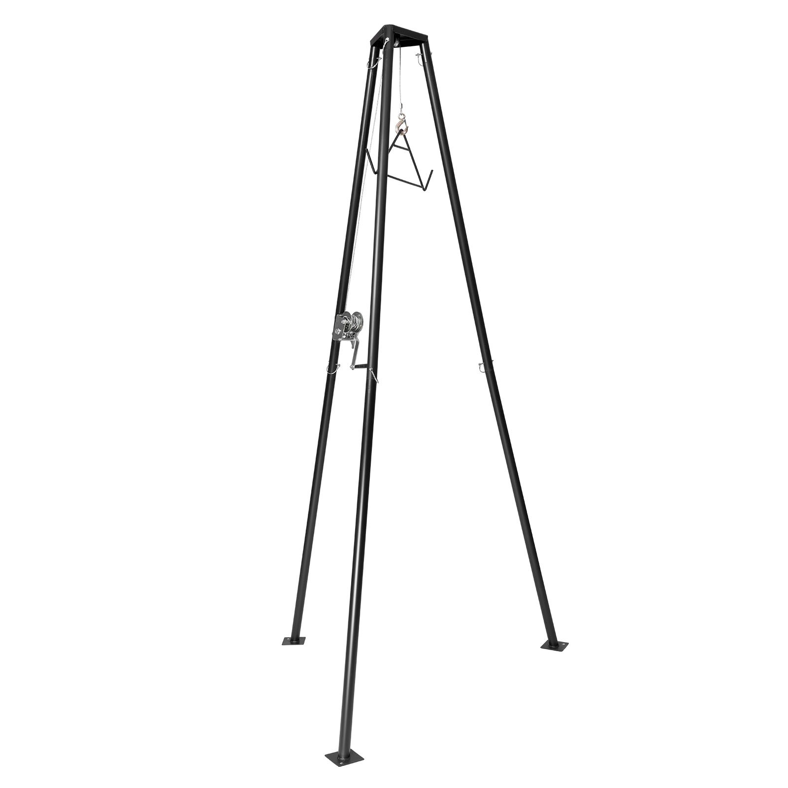 Uimoso Tripod Game Hoist 500 lbs with Gambrel and Manual Winch Lift Uimoso Tripod Game Hoist 500 lbs with Gambrel and Manual Winch Lift