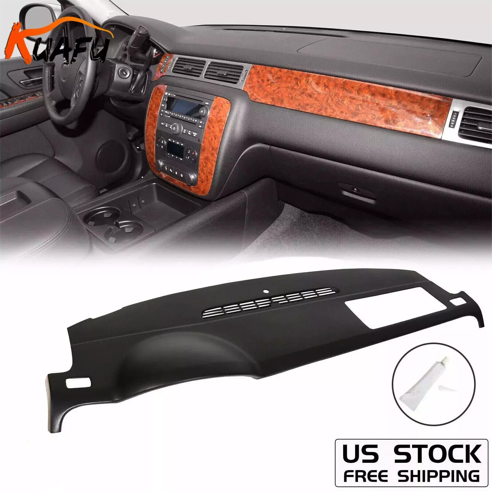 HARD DASHBOARD Dash Cover Cap Black For 2007-2014 Avalanche Suburban Tahoe Yukon HARD DASHBOARD Dash Cover Cap Black For 2007-2014 Avalanche Suburban Tahoe Yukon