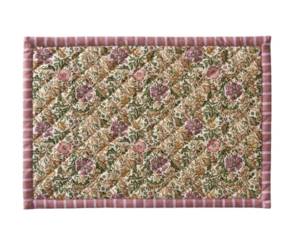 Better Homes & Gardens Edith Vine Floral Cotton Linen Reversible Table Place Mat Better Homes & Gardens Edith Vine Floral Cotton Linen Reversible Table Place Mat