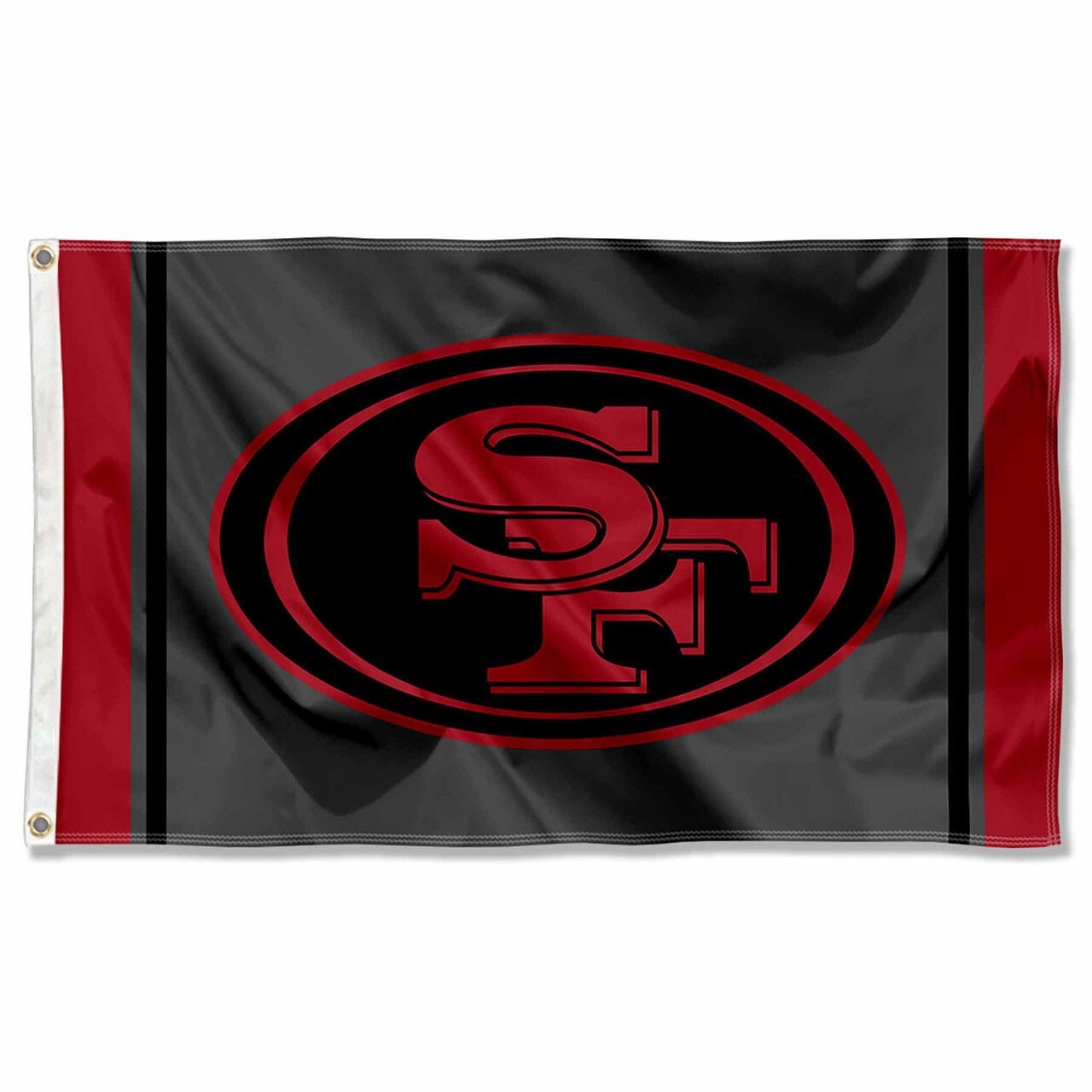 San Francisco 49ers Football 3x5 ft Black Sideline Flag - Ideal NFL Gift Banner