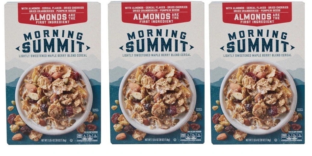 3 Packs General Mills Morning Summit Cereal 38 oz Each Pack, Total 7lb 12.5oz