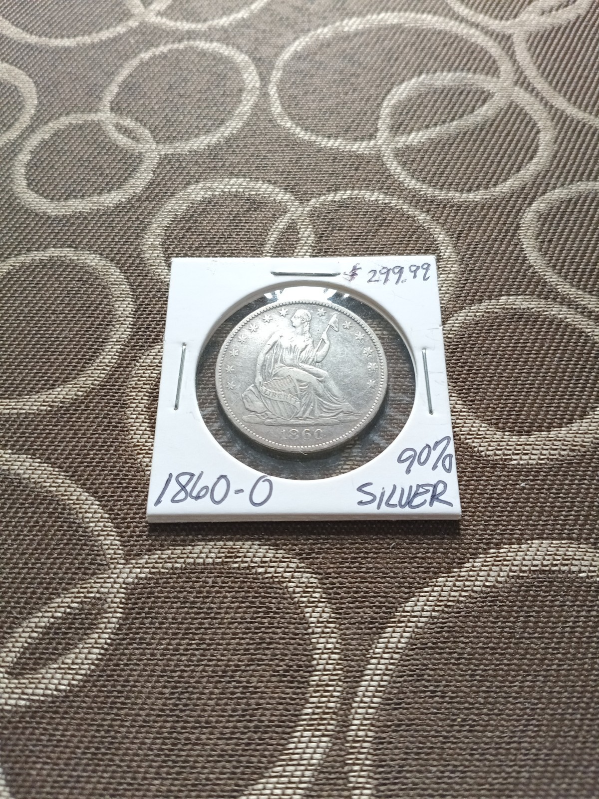 1860-O Seated Liberty Silver Half Dollar EF-45/ AU-50 