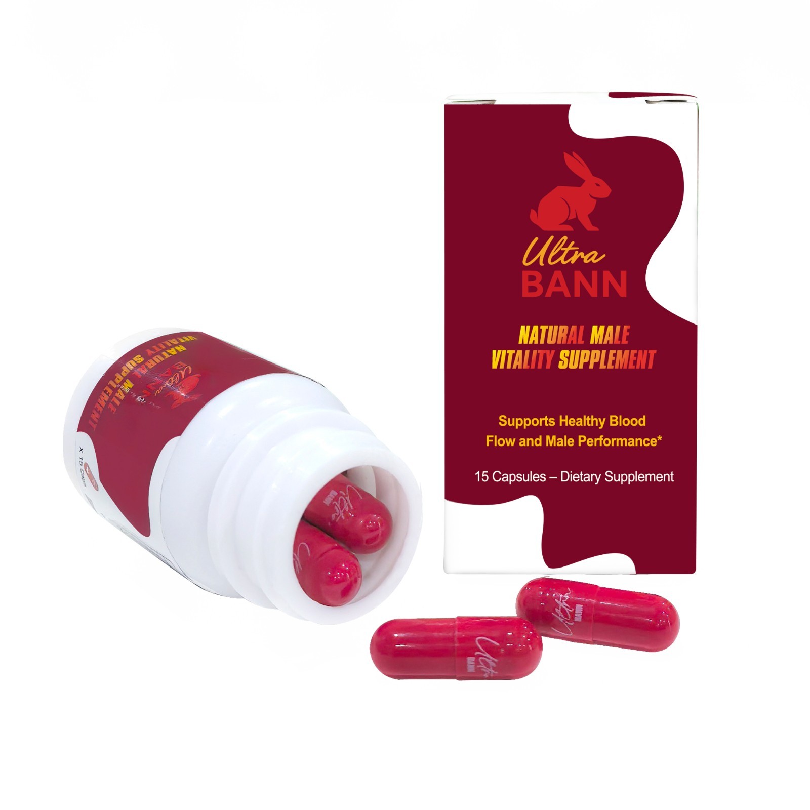 Ultra Bann Men's Performance | 1 Cap = 2 Days | Premium 30-Day Formula 40+