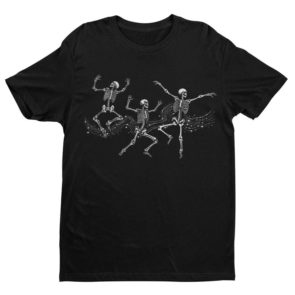 Funny Halloween Retro Dancing Skeleton T-shirt S - 5XL
