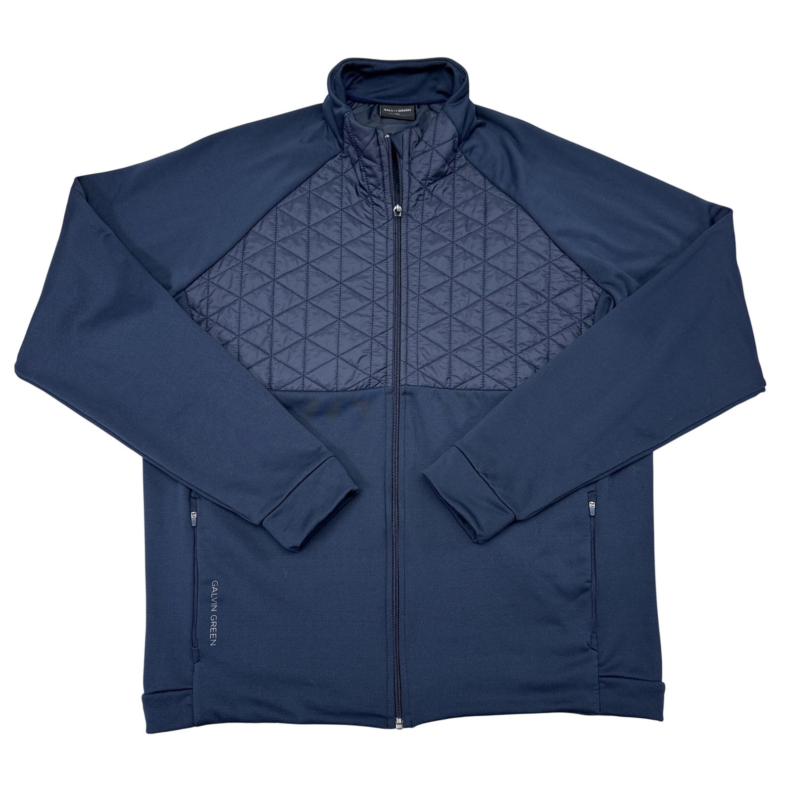 Galvin Green Golf Jacket Mens Size 2XL Navy Blue Quilted Full Zip Performance Galvin Green Golf Jacket Mens Size 2XL Navy Blue Quilted Full Zip Performance