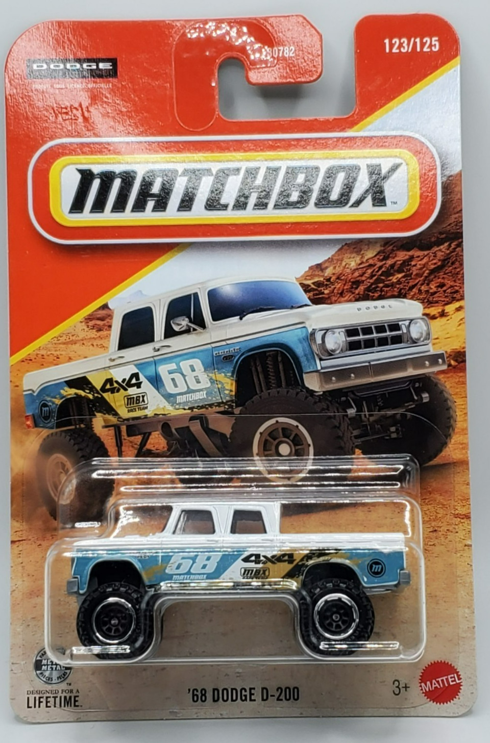 2026 Matchbox White 1968 Dodge D-200 Pickup Truck # 123 2026 Matchbox White 1968 Dodge D-200 Pickup Truck # 123