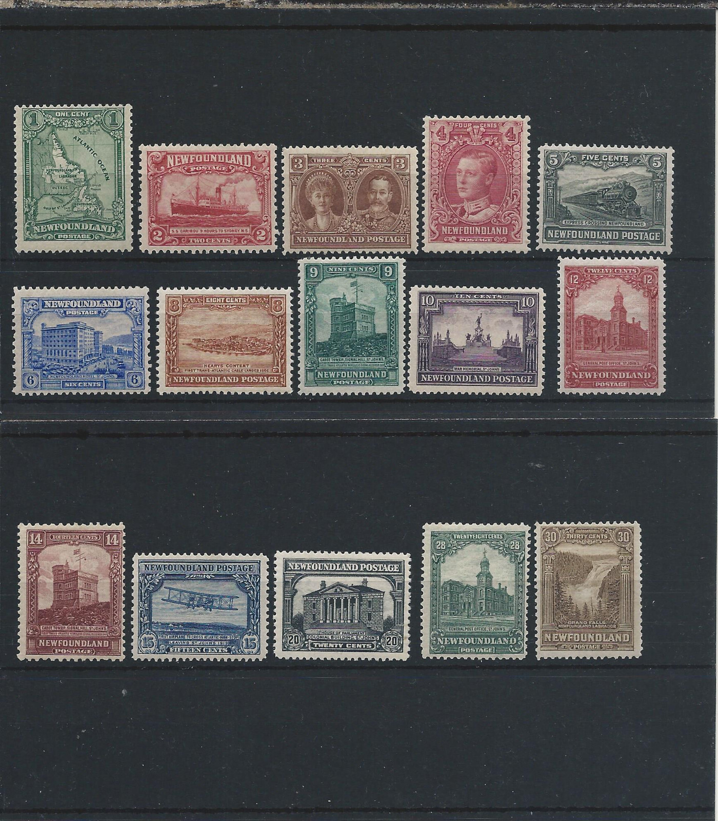 NEWFOUNDLAND 1928-29 SET OF FIFTEEN MINT SG 164/178 CAT £180 NEWFOUNDLAND 1928-29 SET OF FIFTEEN MINT SG 164/178 CAT £180