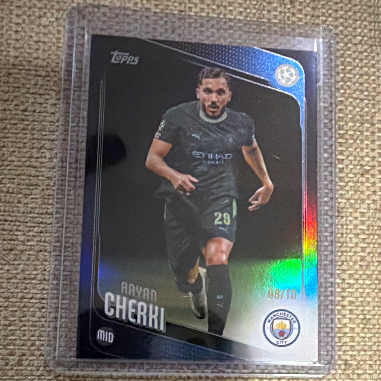 Topps UEFA Champions League 2026 Rayan Cherki Manchester City #1 08/10