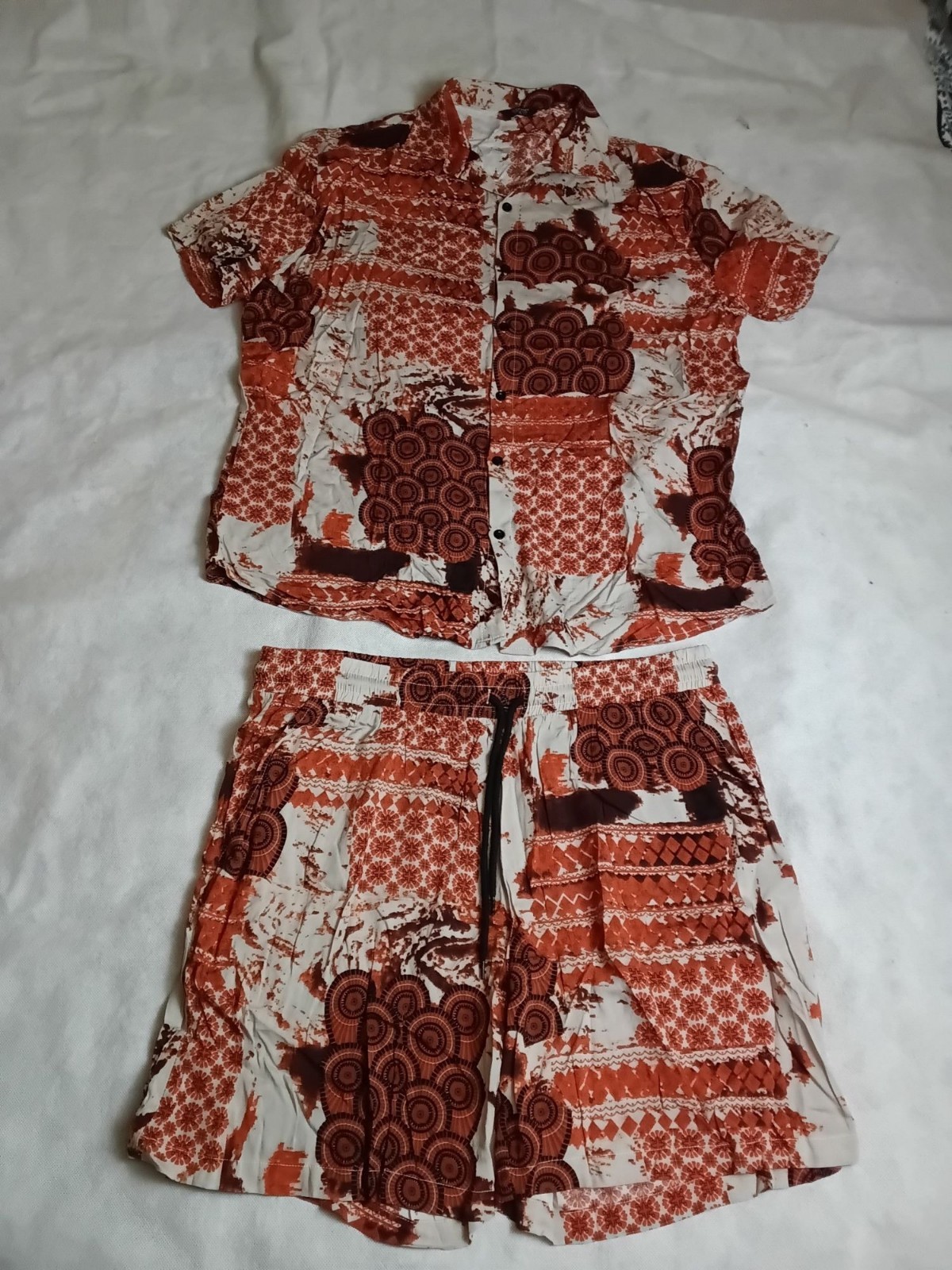 COOFANDY Mens 2 Piece Shirt & Short Set Tropical Short Sleeve Button Down XL COOFANDY Mens 2 Piece Shirt & Short Set Tropical Short Sleeve Button Down XL