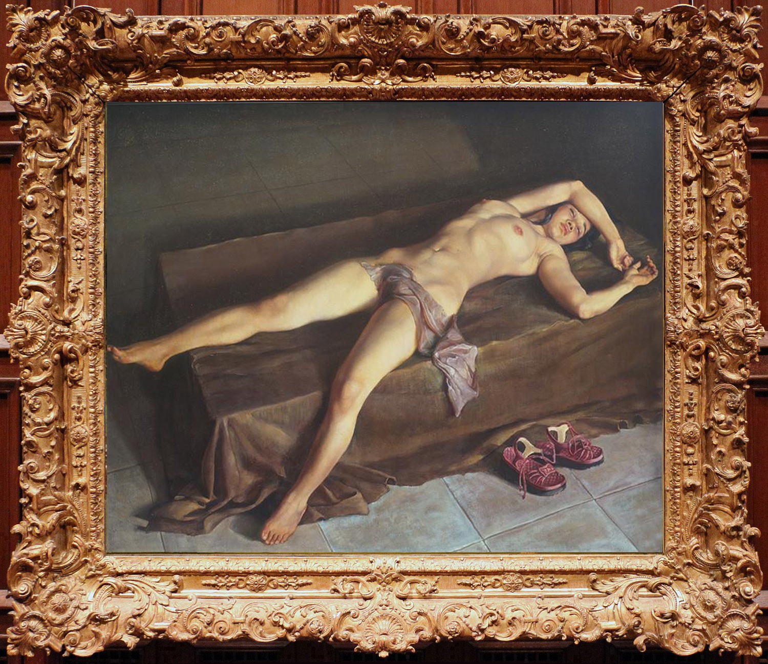 Hand Painted Original Oil Painting Female Women Nude Canvas Wall Art Unframed Hand Painted Original Oil Painting Female Women Nude Canvas Wall Art Unframed