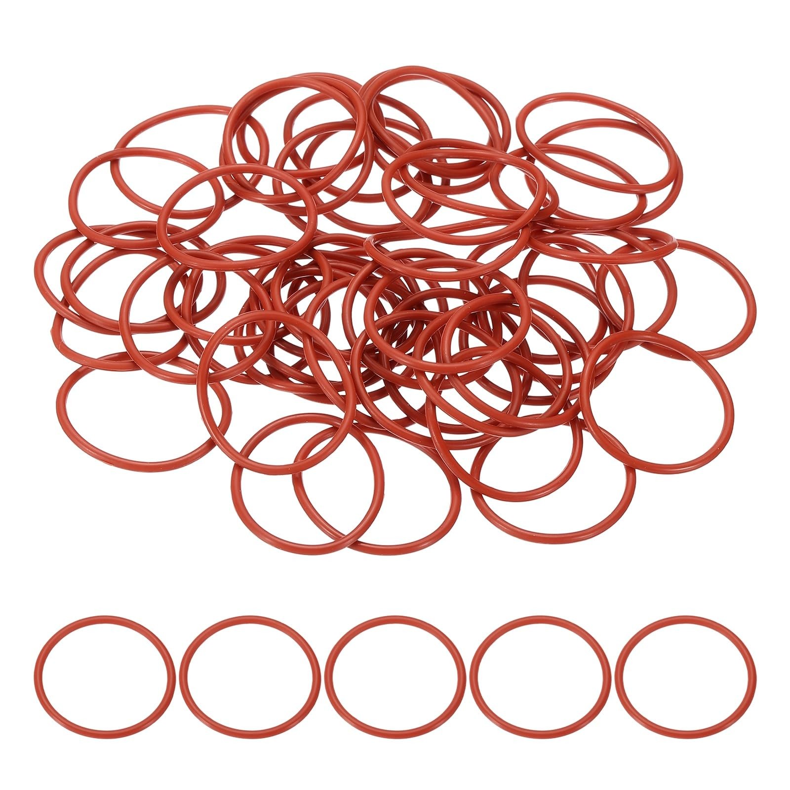 uxcell 50Pcs AS568 AS-022 Silicone O-Ring, 1\