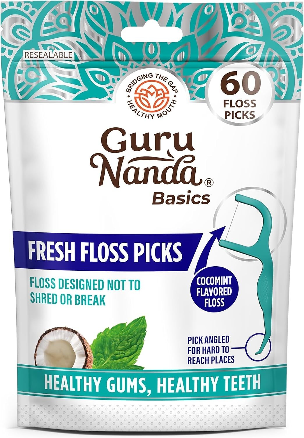 GuruNanda Fresh Floss Dental Picks - Non- Shred Thread GuruNanda Fresh Floss Dental Picks - Non- Shred Thread