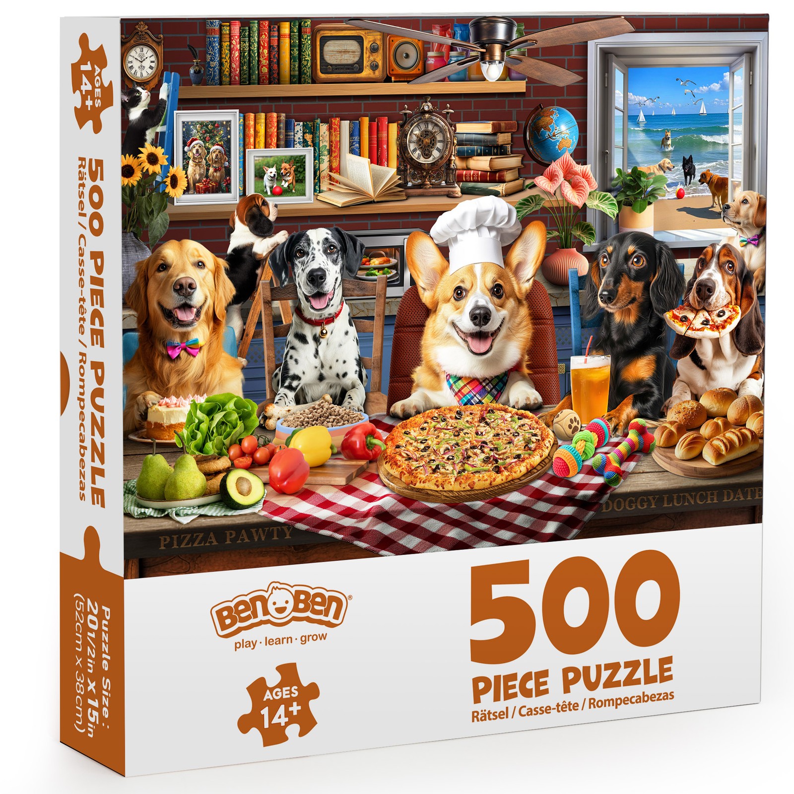 500 Pieces Jigsaw Puzzle for Adults Dogs' Dinner Party Funny Animal Puzzle 500 Pieces Jigsaw Puzzle for Adults Dogs' Dinner Party Funny Animal Puzzle
