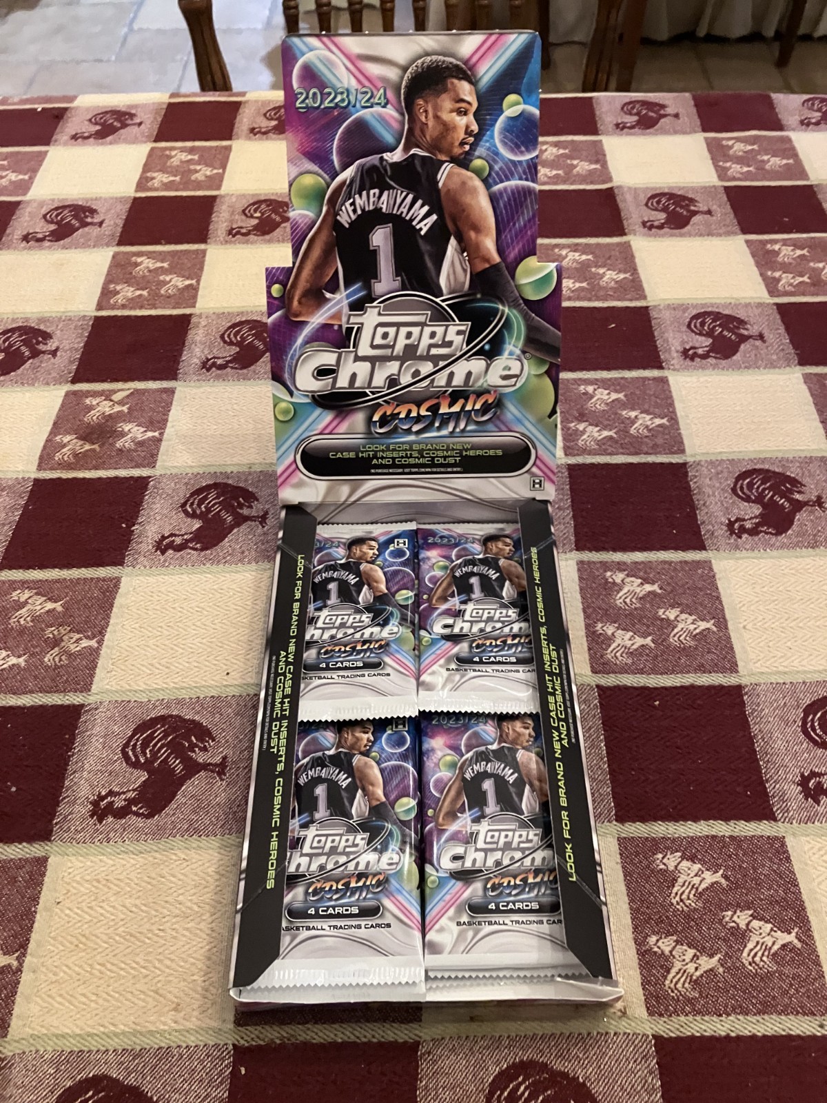 2023-24 Topps Chrome Cosmic Unopened Sealed Hobby Packs (Wembanyama RC)