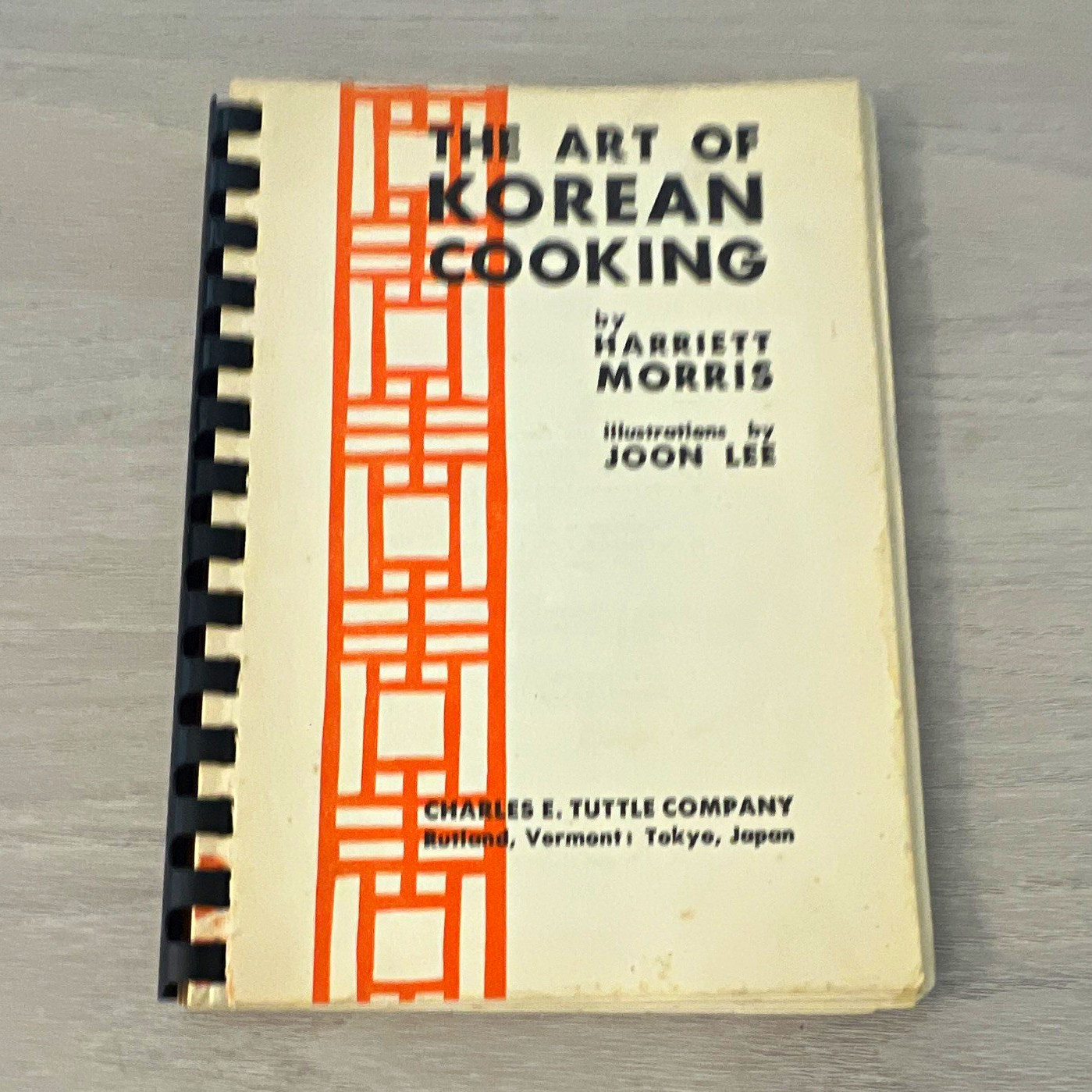 The Art of Korean Cooking - Harriett Morris 1st Printing 1969 PB Spiral vintage