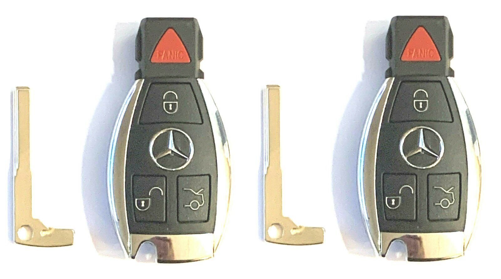 X2 Mercedes Benz 1997-2014 4 Button Fobik Key IYZ-3312 NEC & BGA A+++ USA Seler