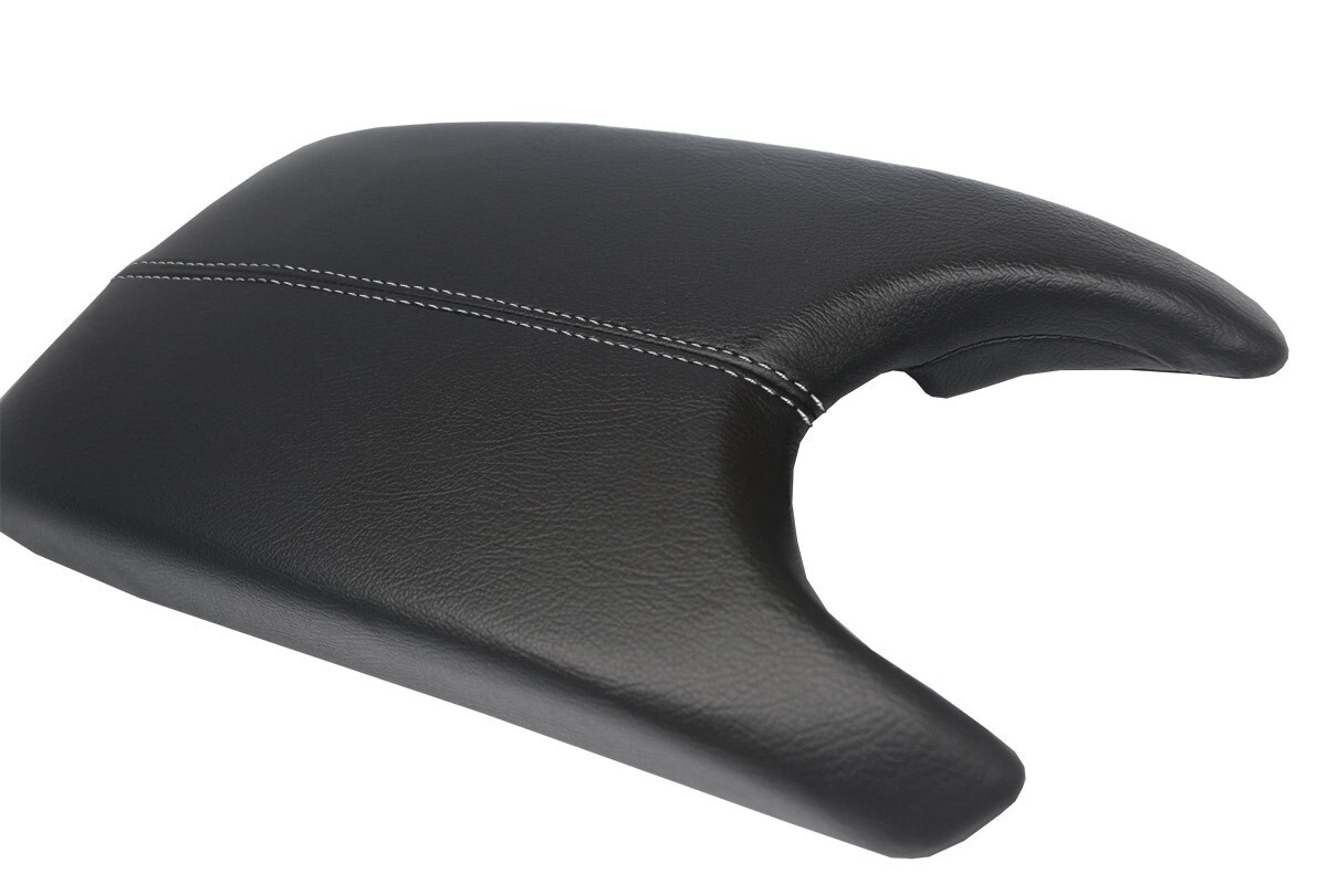Fits 2013-2019 Cadillac ATS PVC Leather Console Lid Armrest Cover Gray Stitch