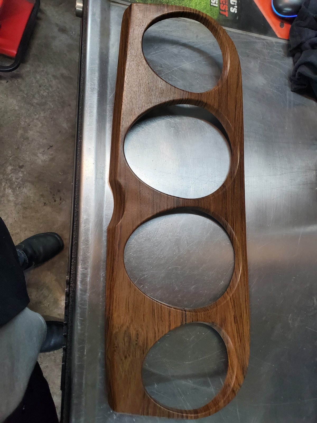 Original 1969–1970 Ford Mustang Deluxe Dash Bezel – Walnut  Woodgrain Finish
