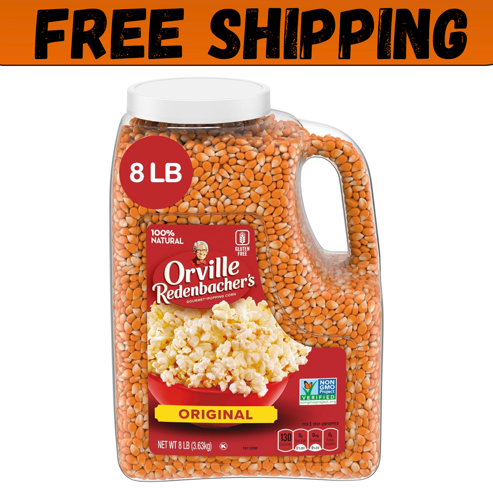Orville Redenbacher\'S Gourmet Popcorn Kernels, Original Yellow, 8 Lb