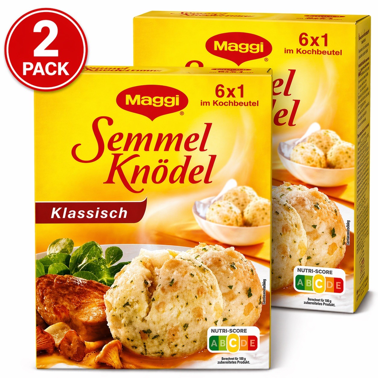 2x Maggi Semmel Knödel Mix Klassisch German Bread Dumplings 6x1 Cooking Bags 