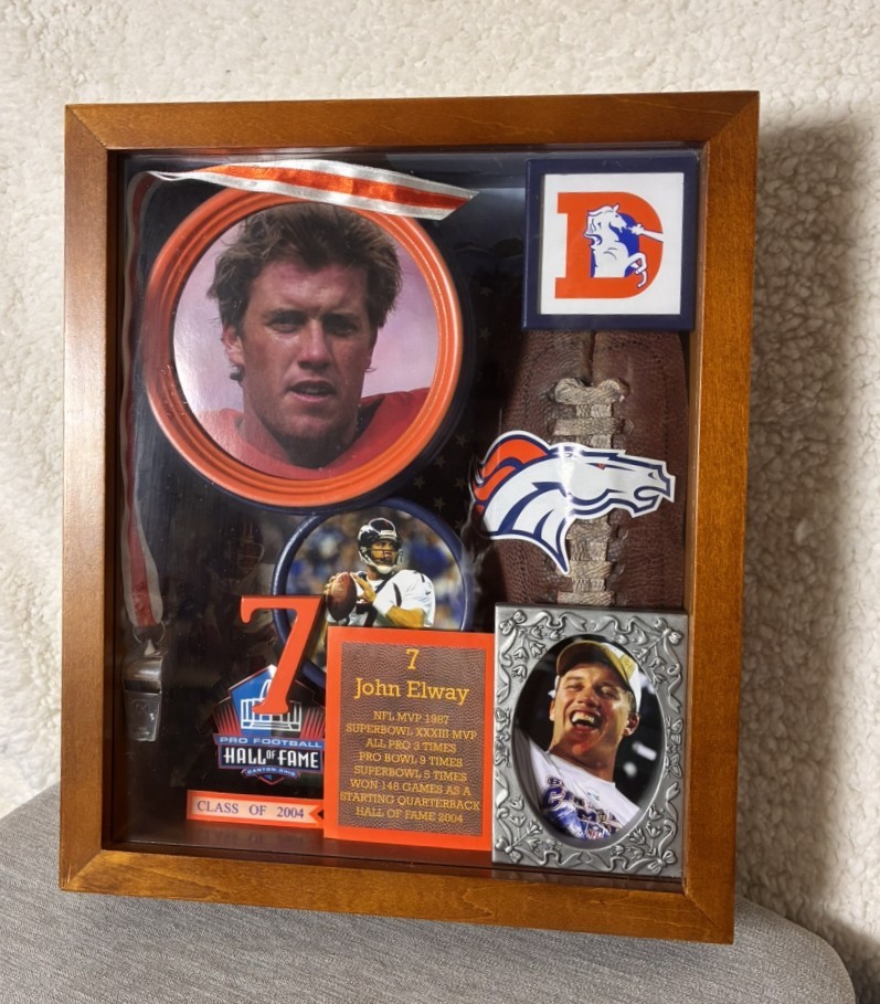 Vintage John Elway Shadowbox from Danbury Mint 2005