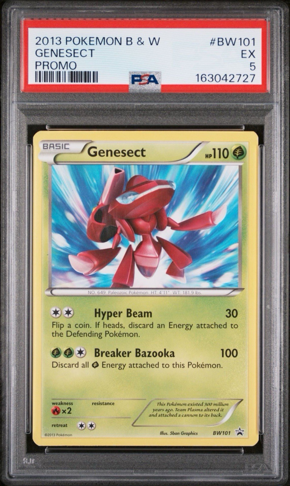 2013 Genesect BW101 Black Star DVD Promo ✨ NEW CERT ✨ LOW POP ✨ PSA 5✨