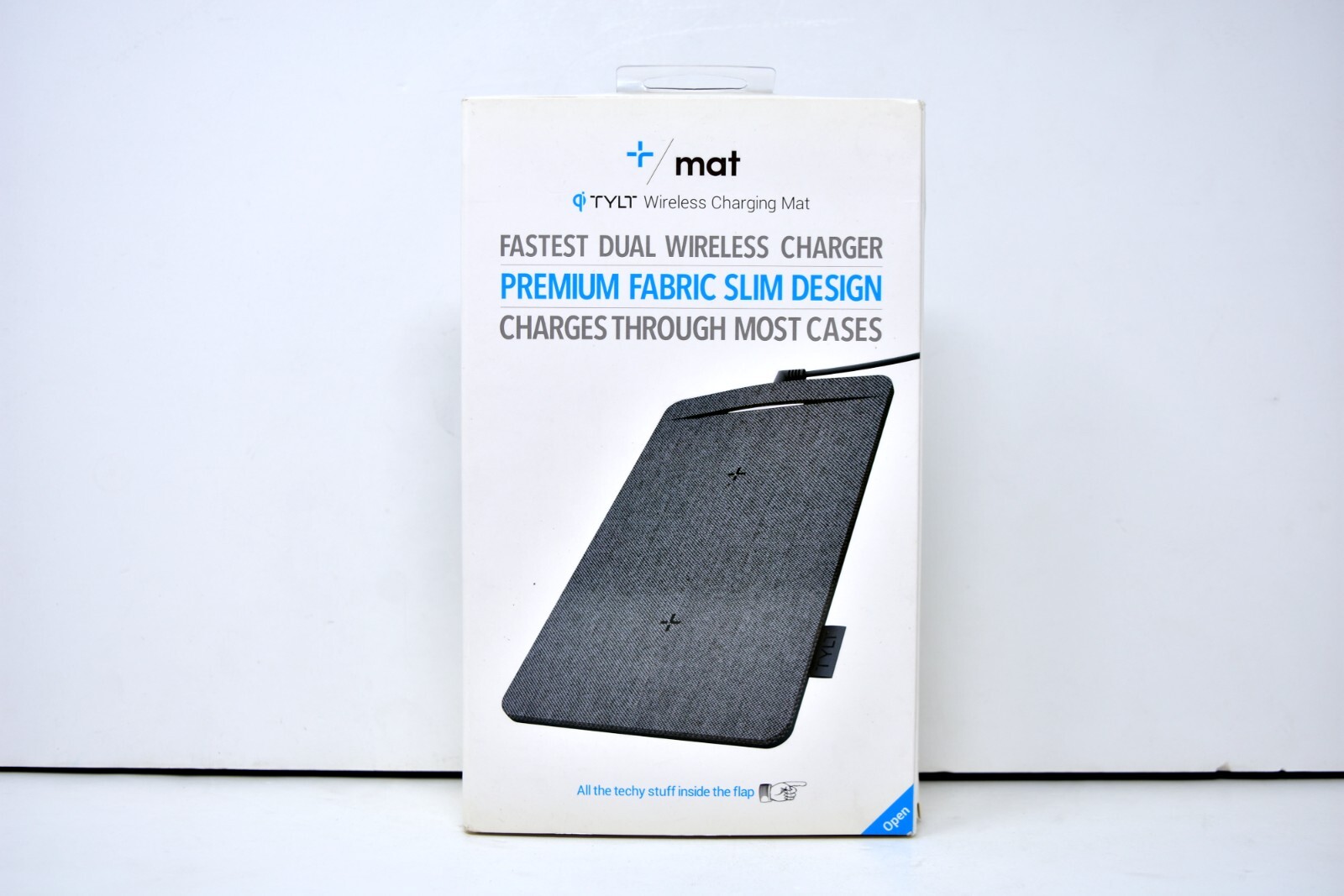 Tylt Fast Charge Dual Wireless Charger Charging Mat - Gray