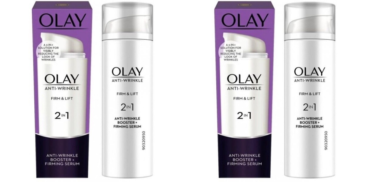 2 x OLAY Anti-Wrinkle Firm & Lift 2 in 1 Anti-wrinkle Booster + Serum (50ml)