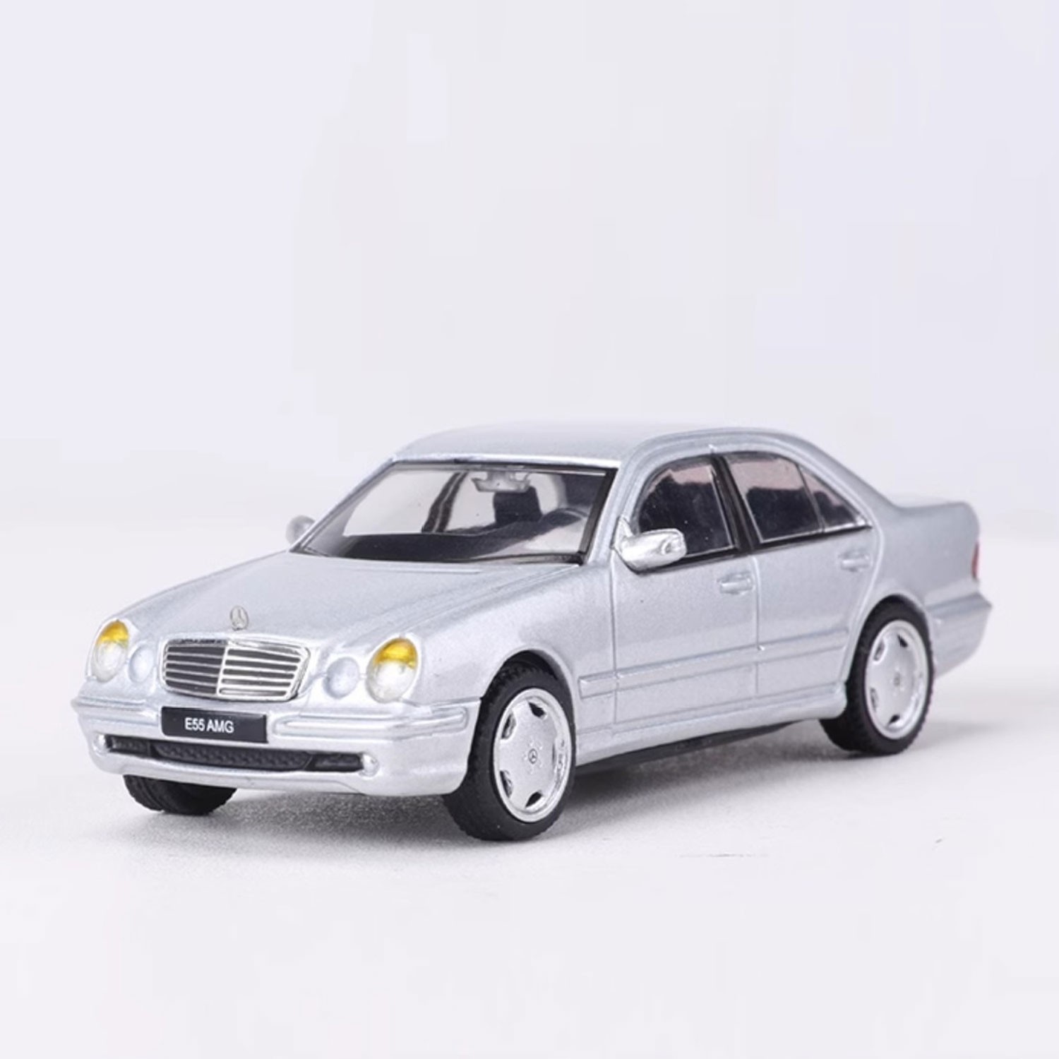 Rare 1:64 E55 AMG W210 Silver Alloy Diecast Model - Limited Edition High-quality