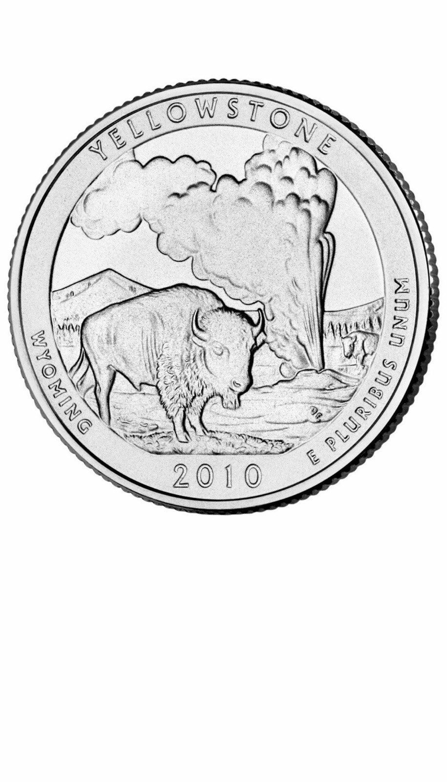 2010 P Yellowstone NP Quarter. ATB Series Uncirculated From US Mint roll.