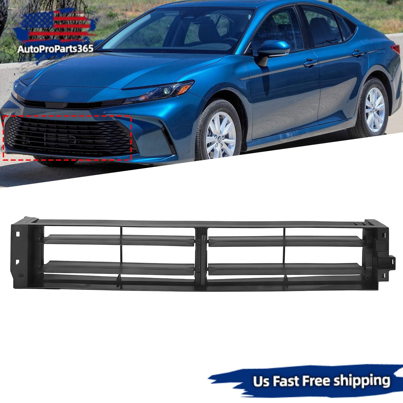For Toyota Camry 2025 Front Lower Grille Radiator Shutter W/O Motor 5318006090
