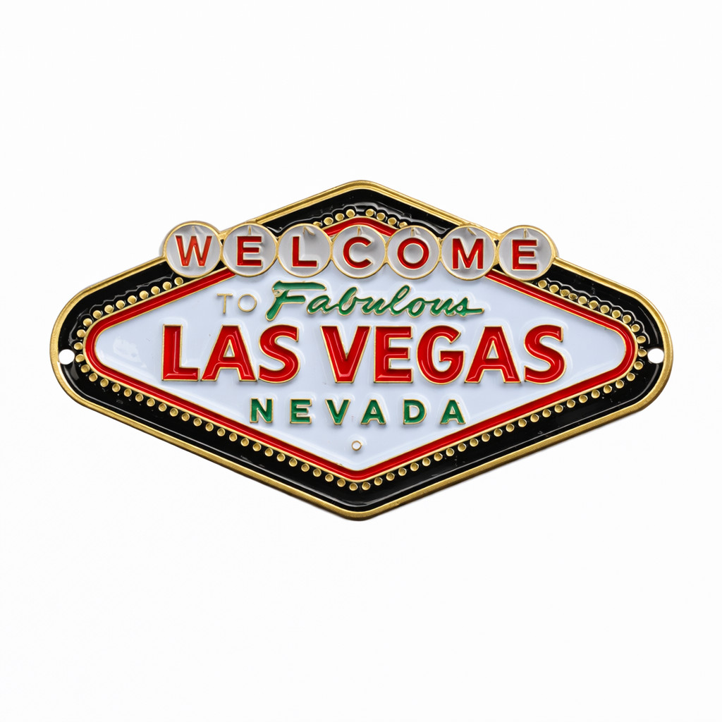 Las Vegas Welcome Sign Walking Staff Medallion