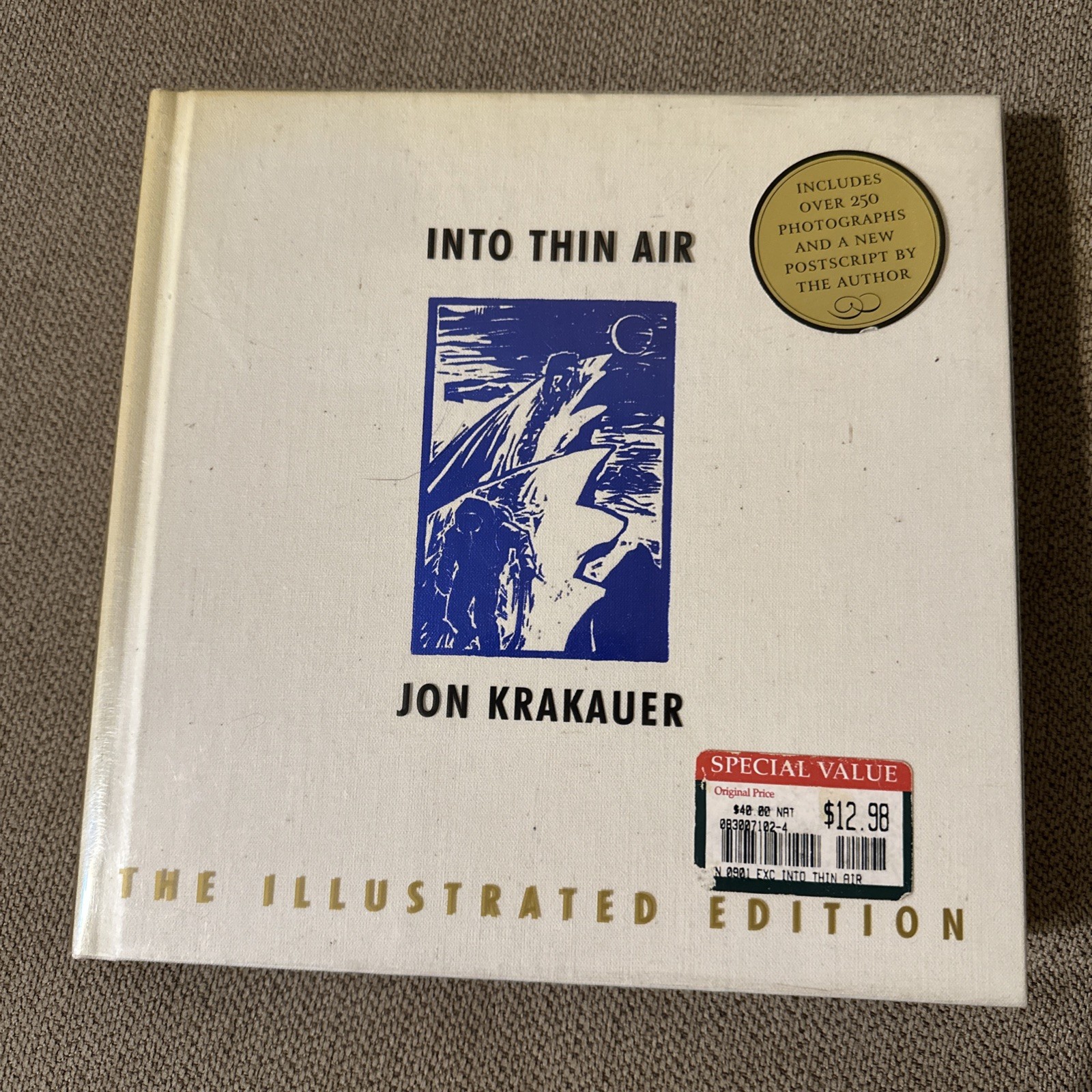 Into Thin Air The Illustrated Edition Jon Krakauer HC 1st Ed 1998 W/ Dust Cover