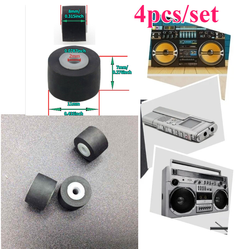 4PCS Vintage Pinch Roller for SONY Technics HST-D501、HST-H322、HST-H422、H ST-H433