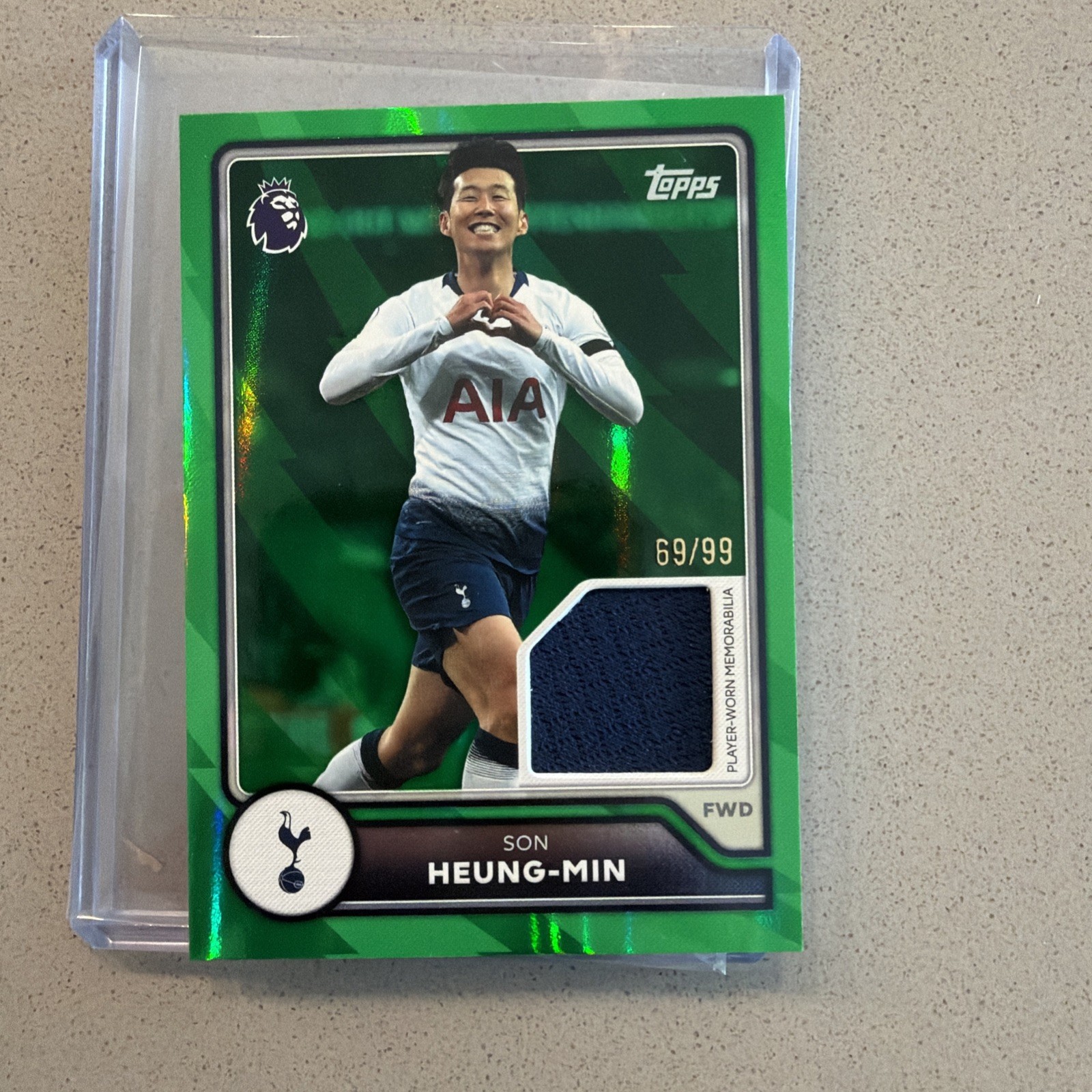 2026 Topps Flagship PL - Green Patch Relic #BR-SHM Son Heung-Min Player Worn /99