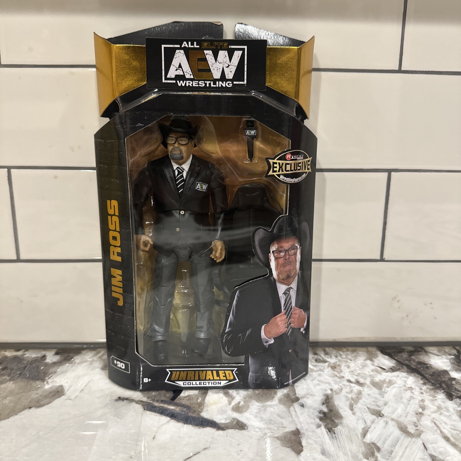 AEW 90 Unrivaled Collection Jim Ross Wrestling Action Figure 2022 Jazzwares SEAL AEW 90 Unrivaled Collection Jim Ross Wrestling Action Figure 2022 Jazzwares SEAL