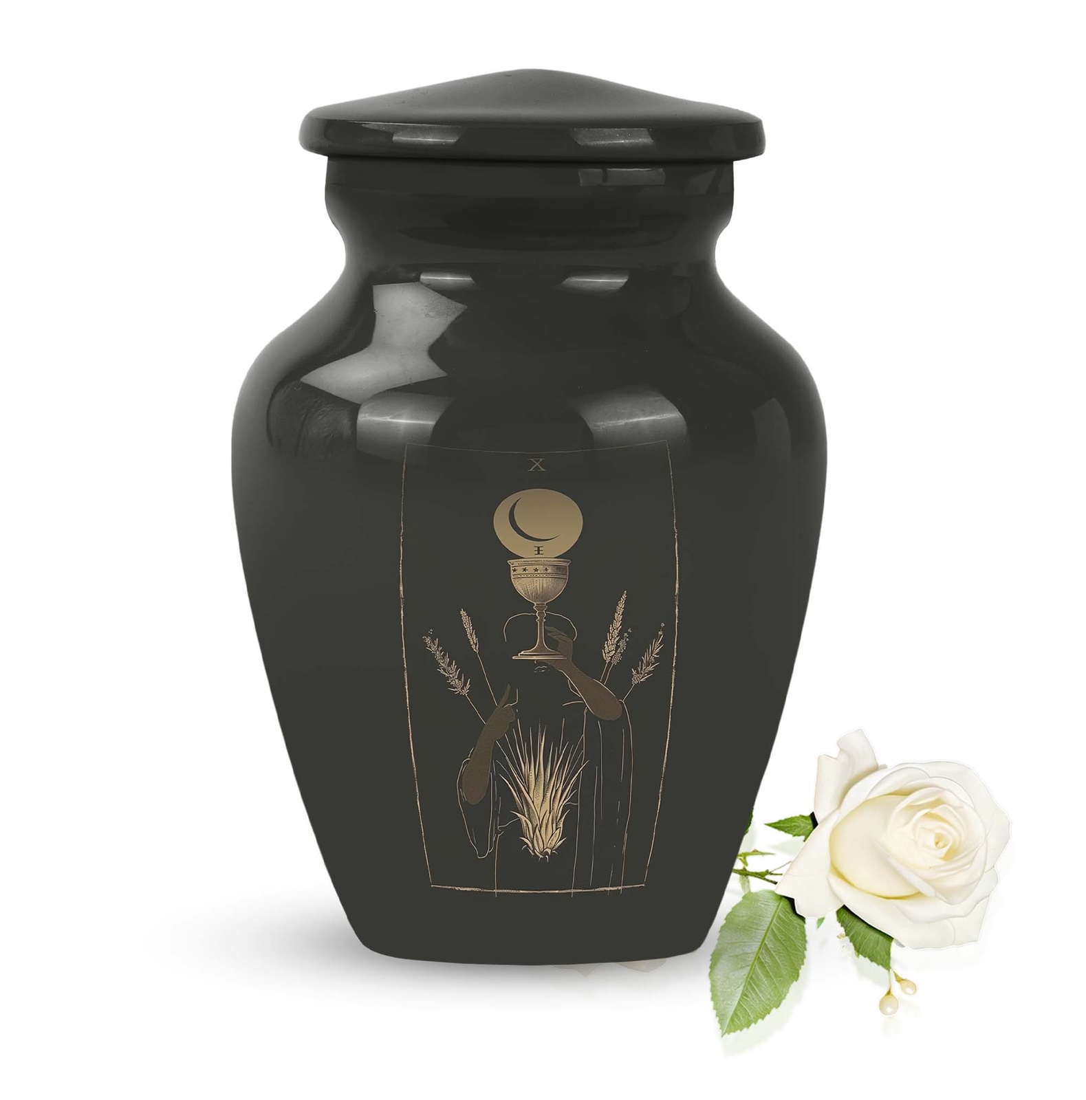 Eternal Sanctuary Tarot Urn: Cremation Accessory for Adults Keepsake