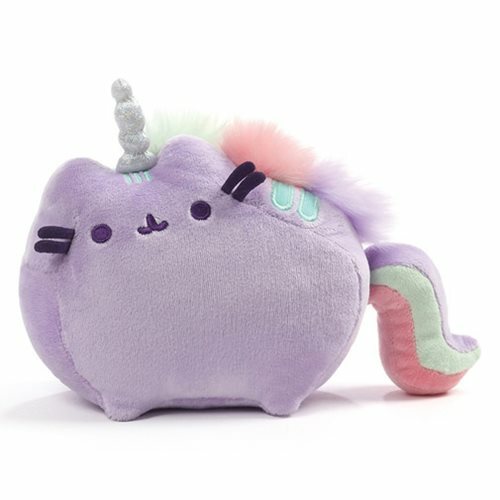 Gund NEW Pusheen PURPLE SOUND PUSHEENICORN 7.5-Inch Plush Cat Stuffed Animal Toy