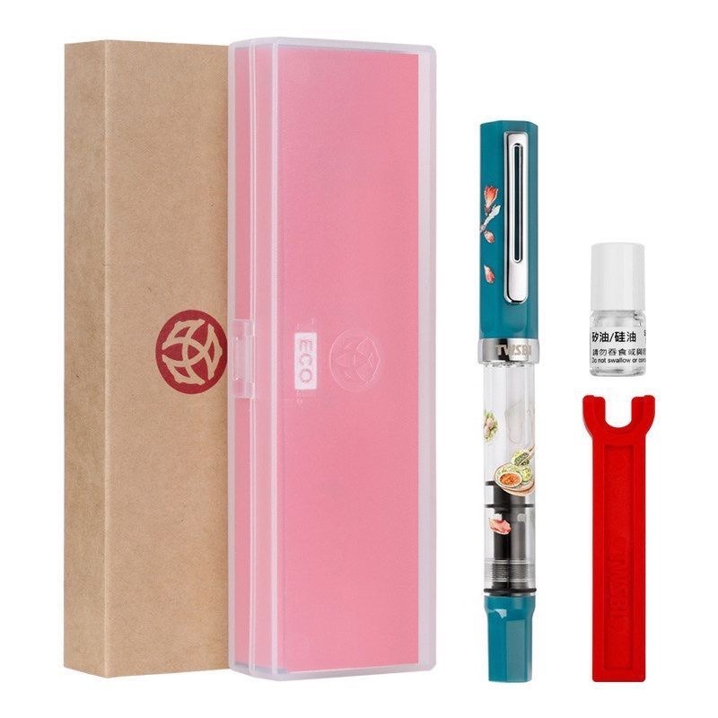 China-exclusive TWSBI Eco Fountain Pen - Chaoshan Food Limited,Fa Cui turquoise
