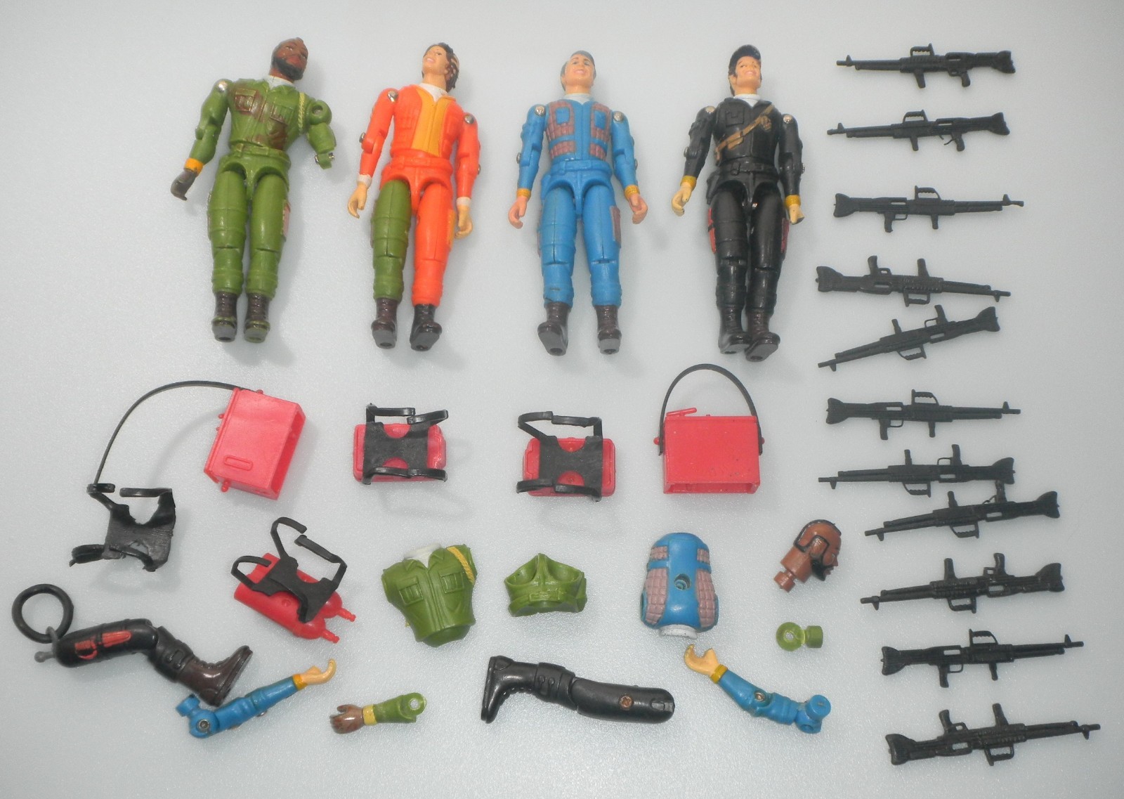 1983 Galoob A-Team Figure & Accessories BA Baracus Hannibal Vintage 3.75 Lot