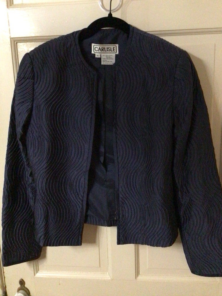 Carlisle Navy Blue Silk Jacket Carlisle Navy Blue Silk Jacket