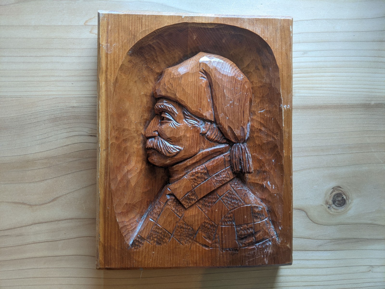 Pierre Labelle Wood Carving Relief Plaque Saint-Jean-Port-Joli Quebec Folk Art