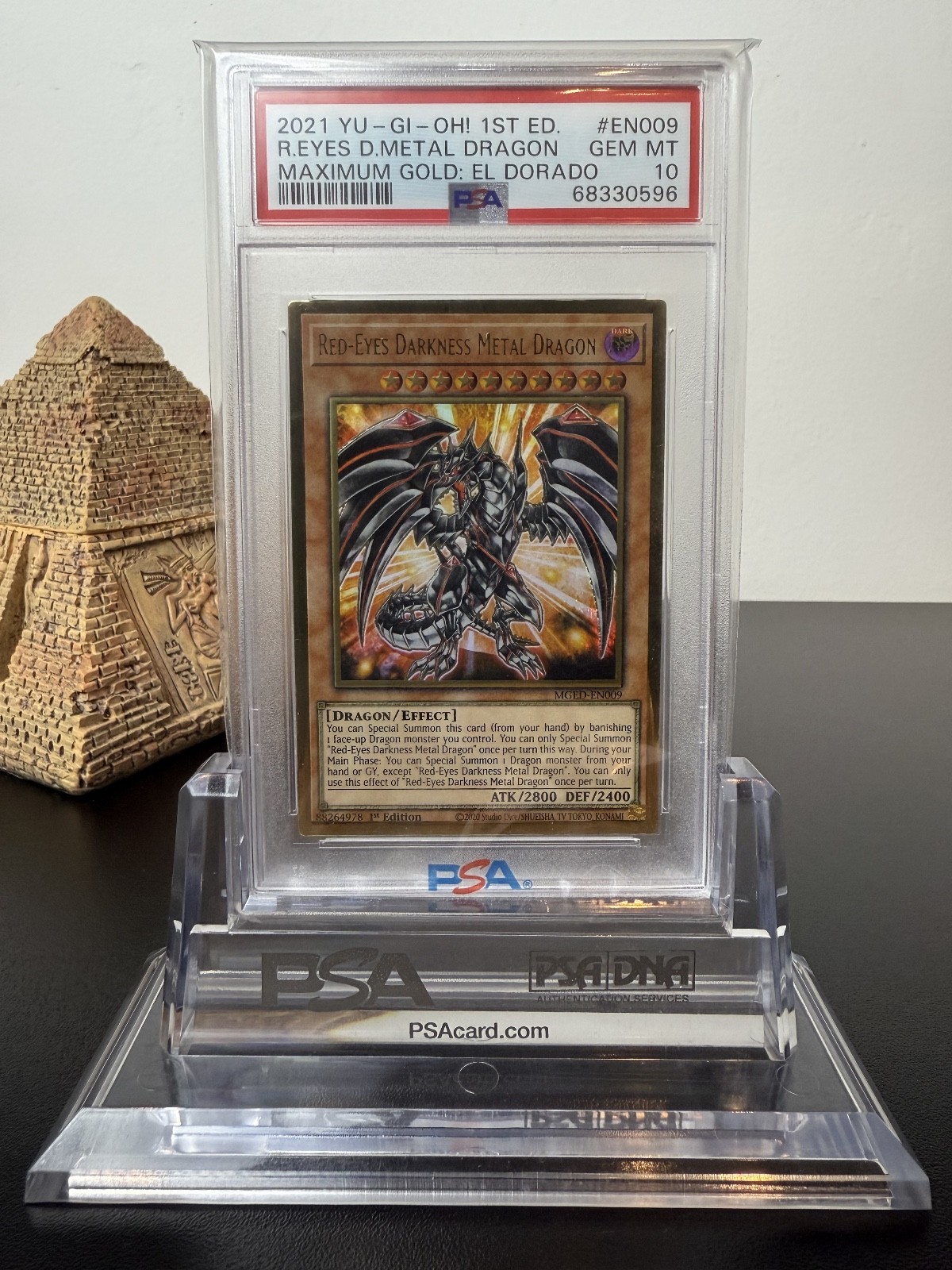 PSA 10 Red-Eyes Darkness Metal Dragon MGED-EN009 Maximum Gold: El Dorado