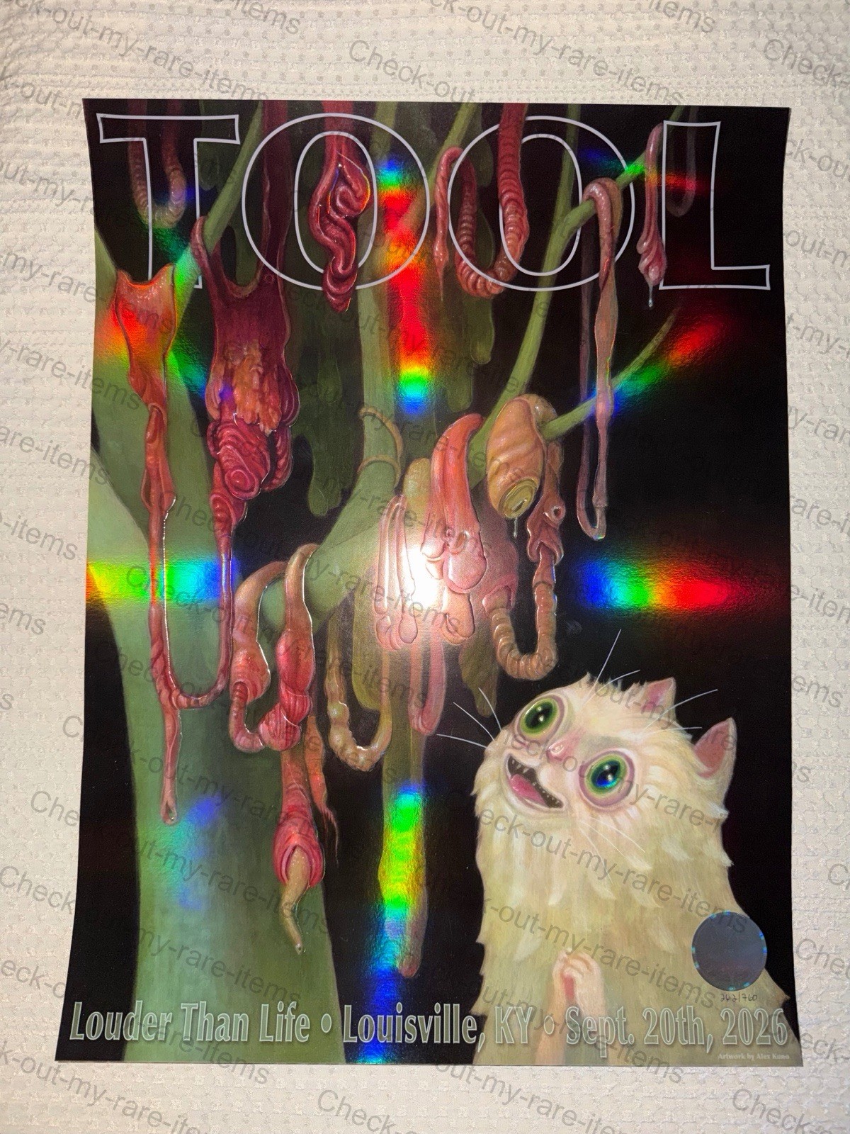🙀 Tool Poster 9/20 2026 Louder than Life Festival Louisville Kentucky Alex Kuno