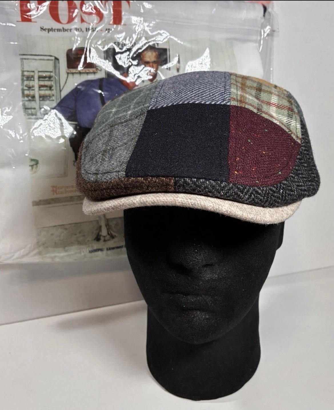 Boston Scally - The Runaway Patchwork - Norman Rockwell - Size M/L - W/ Dustbag Boston Scally - The Runaway Patchwork - Norman Rockwell - Size M/L - W/ Dustbag