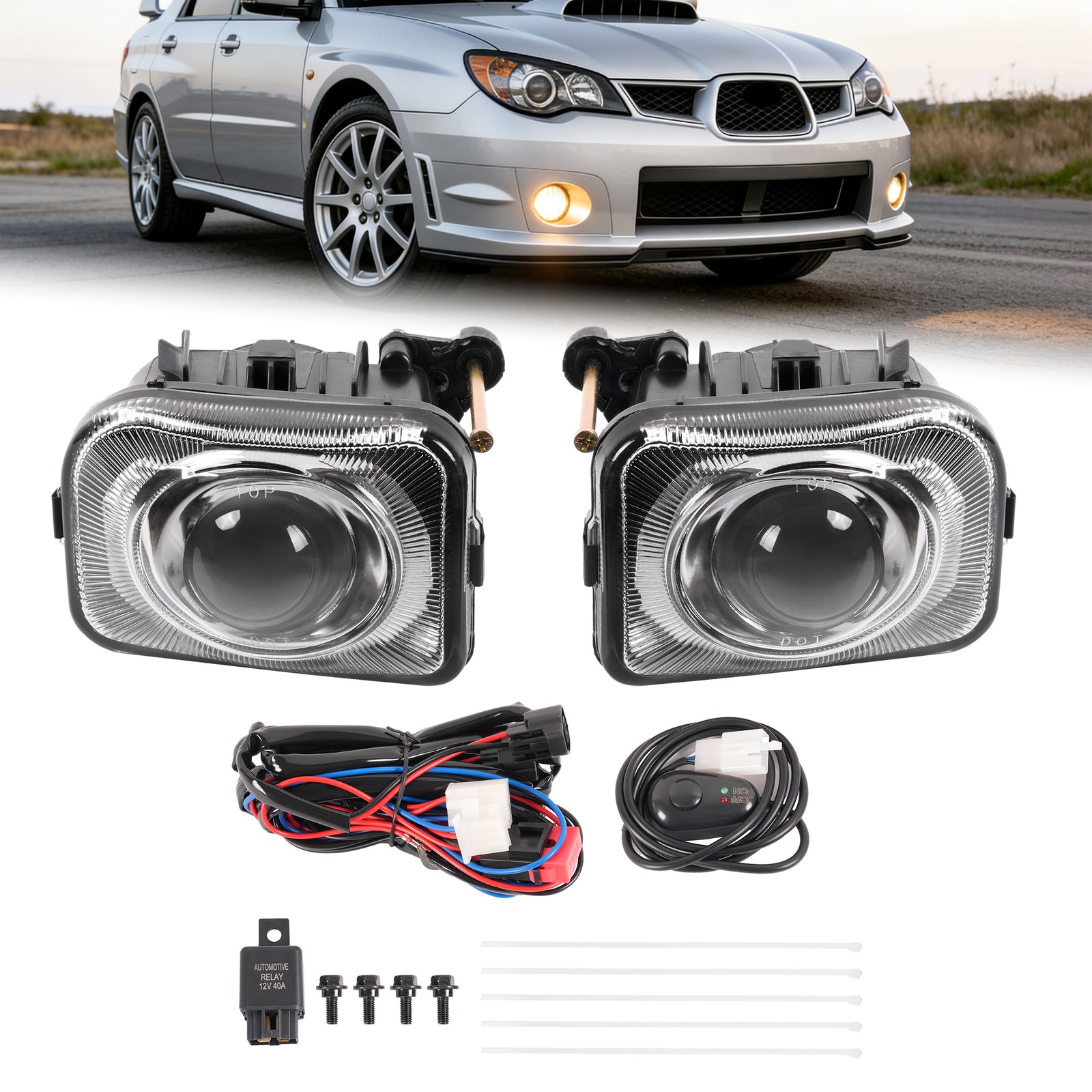 NEW Fog Lights Lamps Kit Left and Right For Subaru Impreza 06-07 #84501FE230